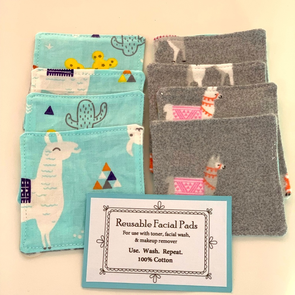 100% Cotton Reusable Facial Wipes